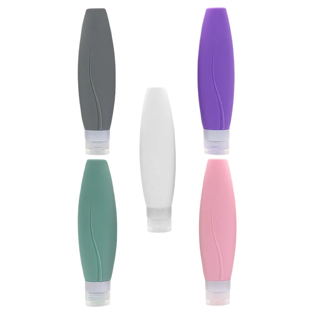 5 個 150 ミリリットルシリコントラベルボトル漏れ防止詰め替えトイレタリー容器シャンプーコンディショナーローションポータブル