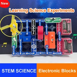 Kit de construcción de bloques electrónicos de circuito, circuito de experimentos de física para estudiantes, regalo, juguetes científicos de tallo para niños