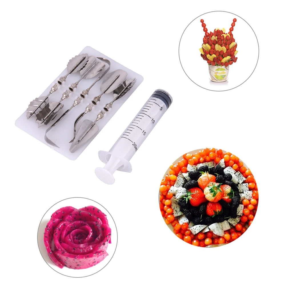 

10Pcs Gelatin Jelly Art Tools with Syringe Tool Flower Cake Decorating Tool Pudding Cake Decorating DIY Tool for Cake Decoration