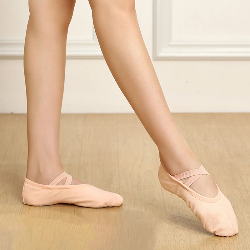 1 Pair Soft Sole Ballet Dance Slippers Girls Ballet Shoes Gymnastic Flat Cotton Woman Dance Shoes Practise Ballerina Shoes