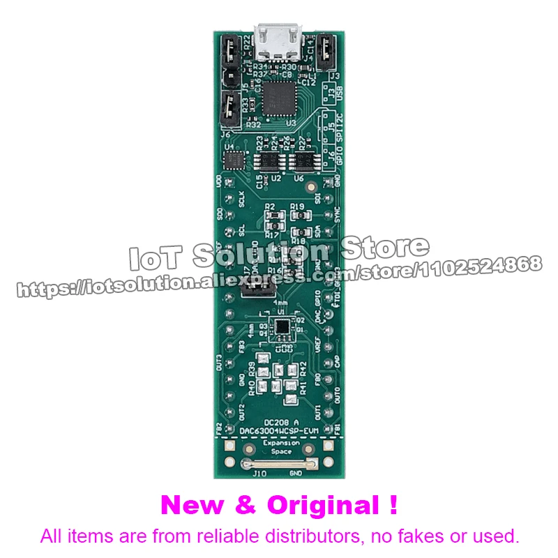 DAC63004WCSP-EVM DAC63004W evaluation module for four-channel 12-bit smart DAC in wafer chip scale package (WCSP)