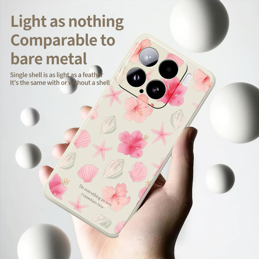 نجم البحر شل زهرة جراب هاتف ل Xiaomi Mi 15 Ultra Mi 14T 13T 12T 11T Pro غطاء سيليكون ل Xiaomi Mi 13T Pro حالات