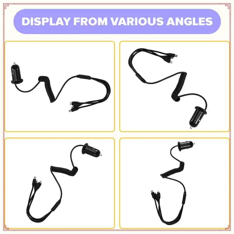 Type-C لشحن الهاتف العالمي IOS Android شاحن سيارة 3 واجهة ملحقات مهايئ شاحن الطاقة التلقائي