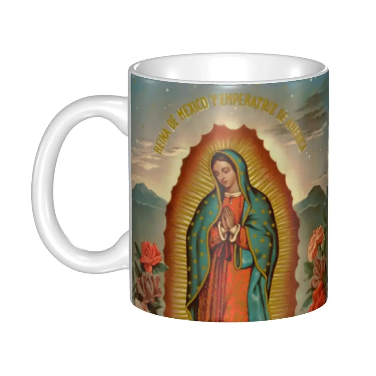 Custom Our Lady Of Mount Carmel Mug DIY Catholic Virgin Mary Ceramic Milk Tea Coffee Cups