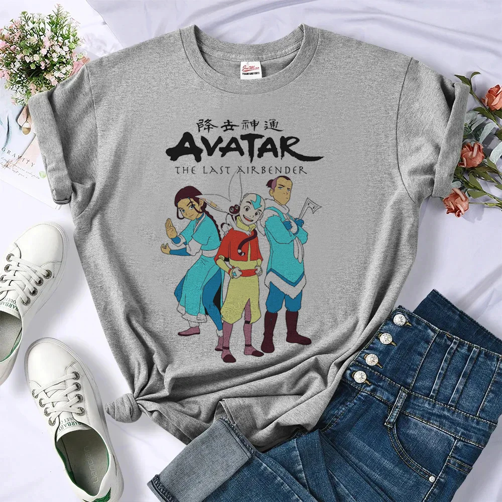 

Женская футболка «Аватар — последний маг воздуха» в стиле Харадзюку, удобная пастельная футболка, винтажная модная красочная футболка в стиле гранж Y2k с графикой