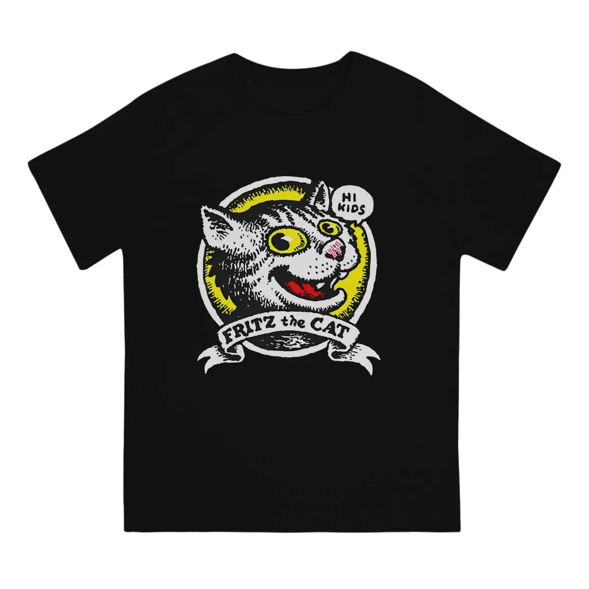 Men's Happy T Shirts The Nine Lives of Fritz the Cat 100% Cotton Clothing Amazing Short Sleeve O Neck Tee Shirt Printing