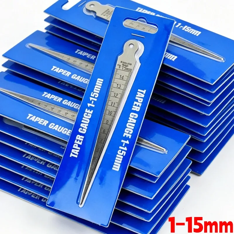 1/10pcs Stainless Steel Gap Gauge Wedge Feeler Gap Hole Taper Gauging Tools Feeler Inner Diameter Ruler Hole Measuring Gauges