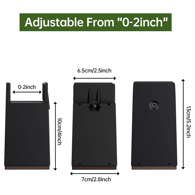 เตียง Risers, 4 นิ้วปรับโต๊ะ Riser บล็อกสกรู CLAMP 4 Pack Heavy Duty เก้าอี้ Raisers เหมาะกับ 0-2 นิ้วความกว้างทนทาน