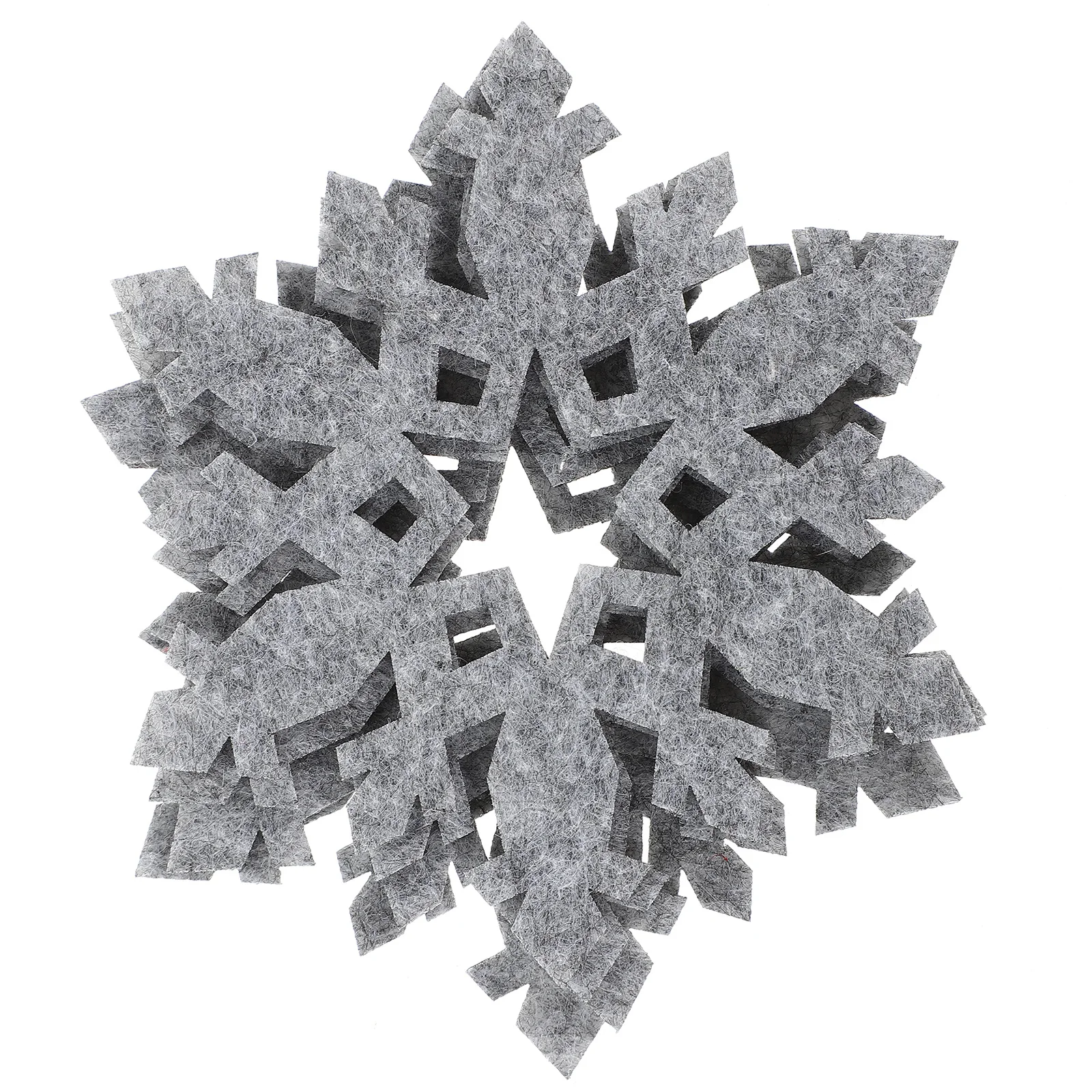 

12Pcs Snowflake Felt Coasters Heat Resistant Cup Mats Christmas Party Home Office Kitchen Drink Table Decoration