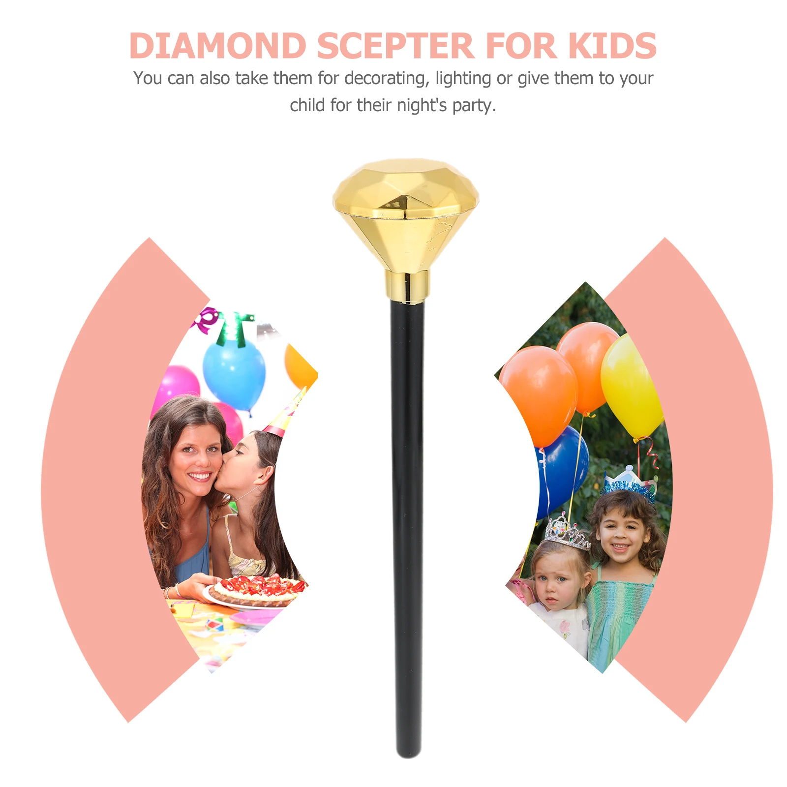 

Wand Toy Kids Pretend Play Party Sticks Diamond Scepter Glow Dark Halloween Cosplay Accessories Lightweight
