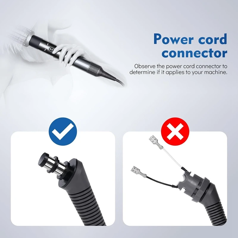 ABAE-Cable de rizador de repuesto para Dyson HS01/HS05, varilla para el pelo, Cable de alimentación, Cable cargador de CA con destornillador