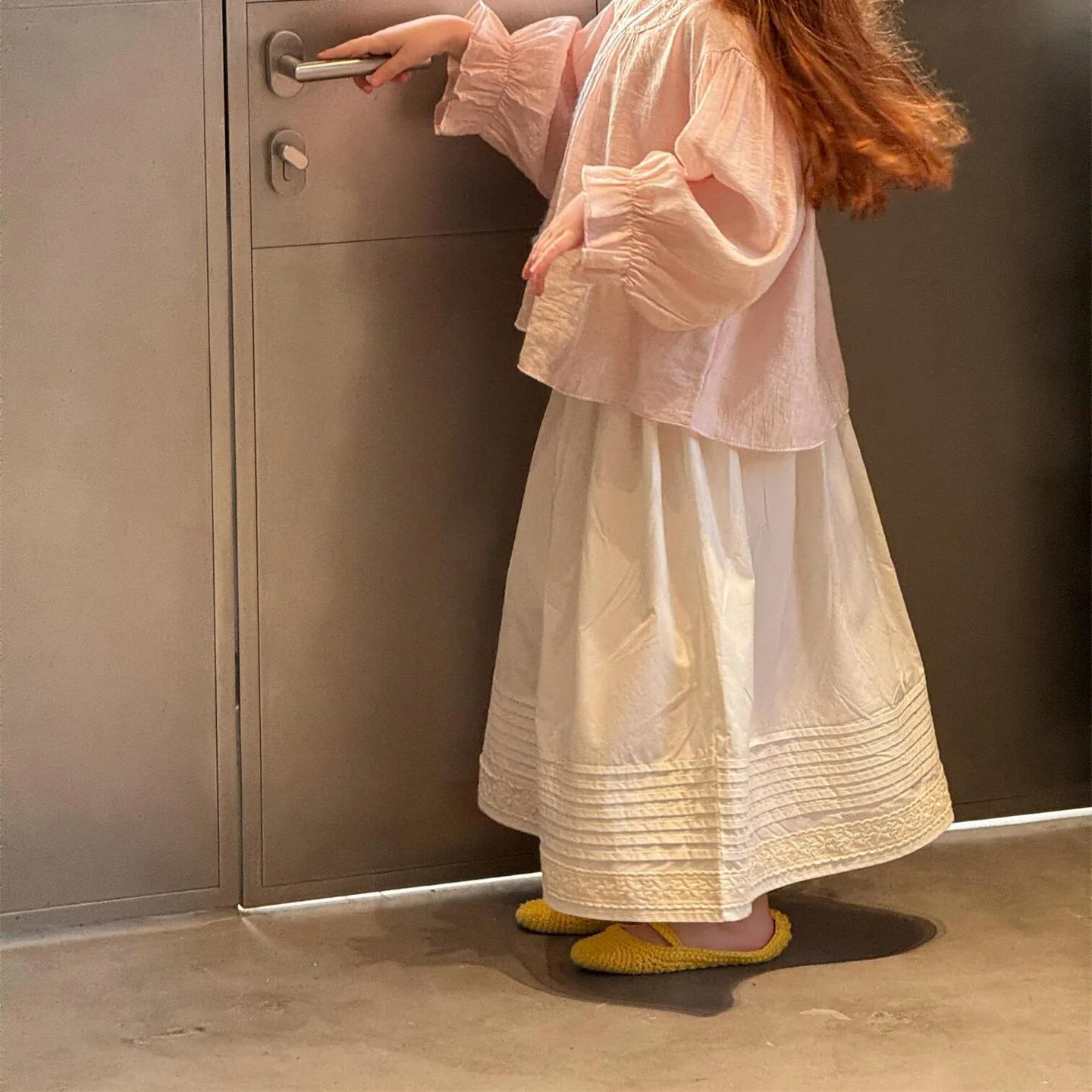 2026 Spring New Korean Children Clothing Girls Half Skirt Solid Lace Casual Versatile Skirt Versatile Skirt