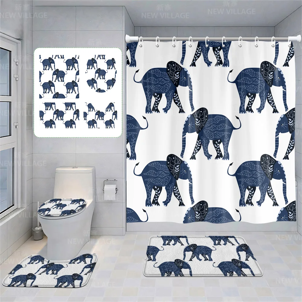 Huis Douchegordijnen Badkamer Decora Waterdichte Stof Antislip Badmat Waterabsorptiegordijn Modern Nordic Schattig Dier