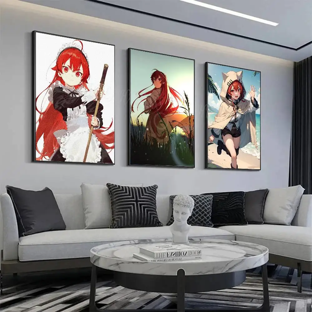 Eris Greyrat Anime Jobless Reincarnation Posters Living Room Bar Cafe Quality Canvas Vintage Style Comics Painting Art Home Wall