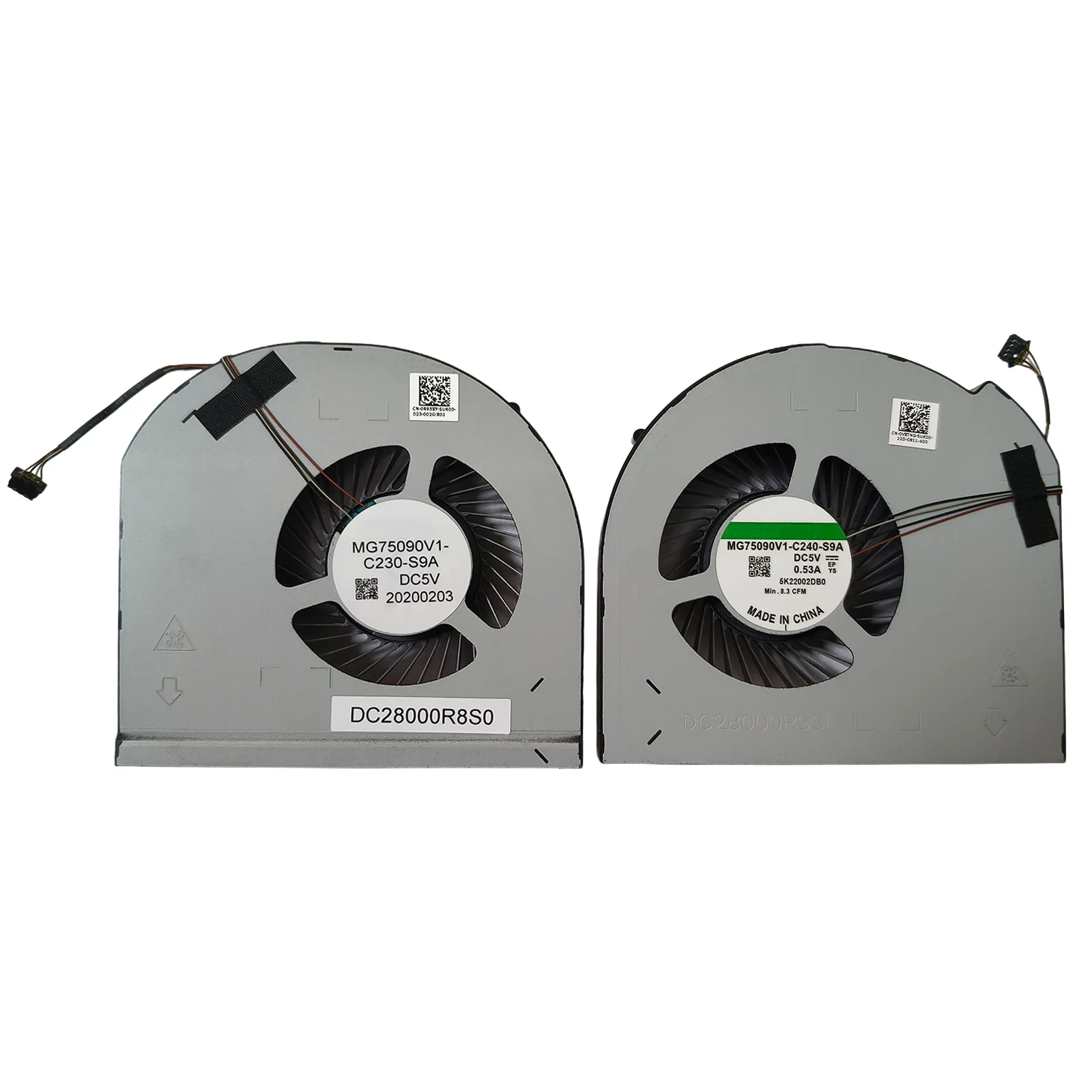 Koflyx New CPU GPU CPU+GPU 0R95XY 0VXTNG Cooling Fan For Dell Precision 7750 Graphics Heatsink Fan Assembly R95XY VXTNG DC5V