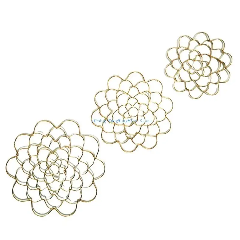 

MOLF 3 Pieces Convenient Flower Holder Metal Stems Flower Arrangement Tool Metal Flower Holder Perfect for Decoration or Gift