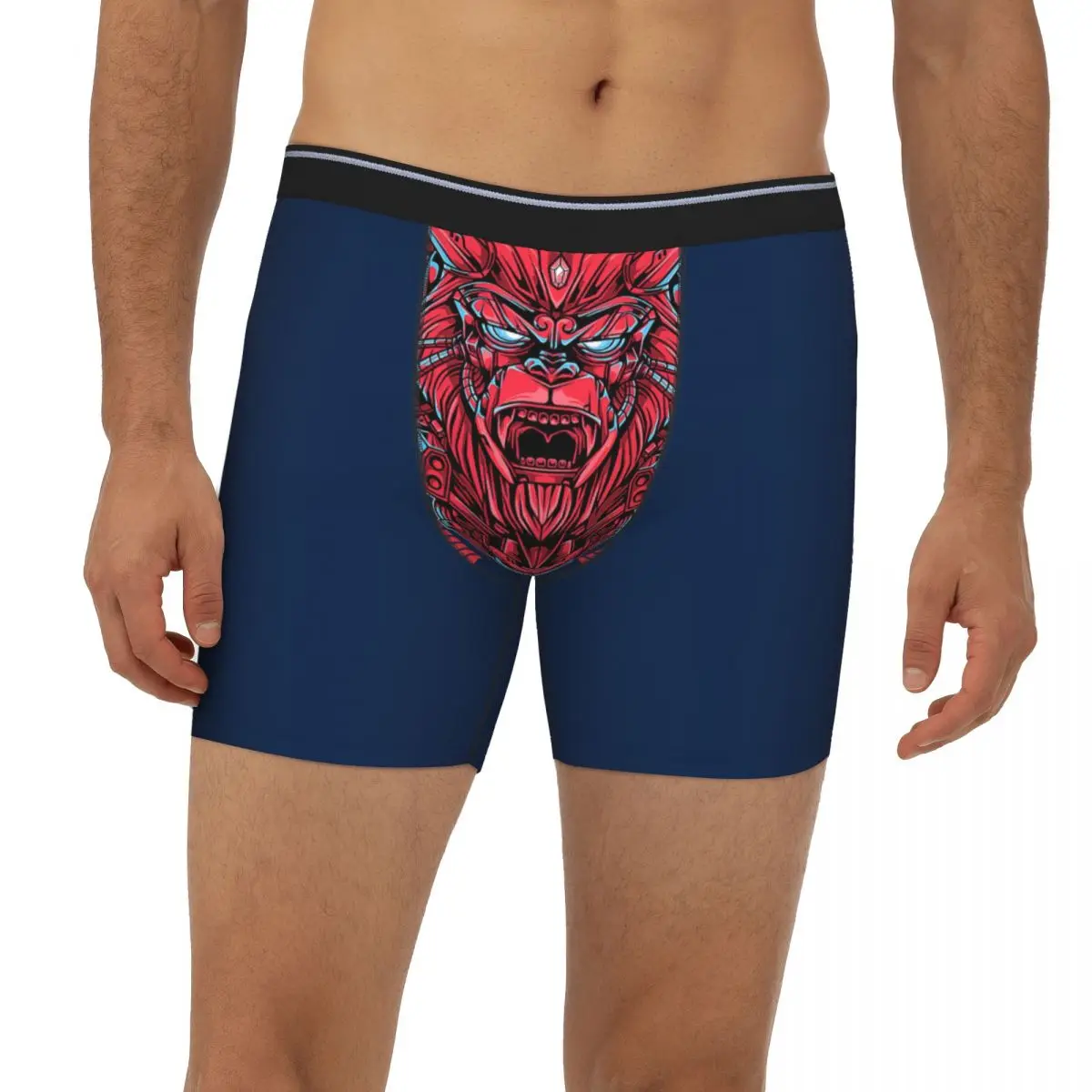 Robotic Wolf Underpants Breathbale Panties spoof funny Male Underwear Boxer Briefs extended underwear