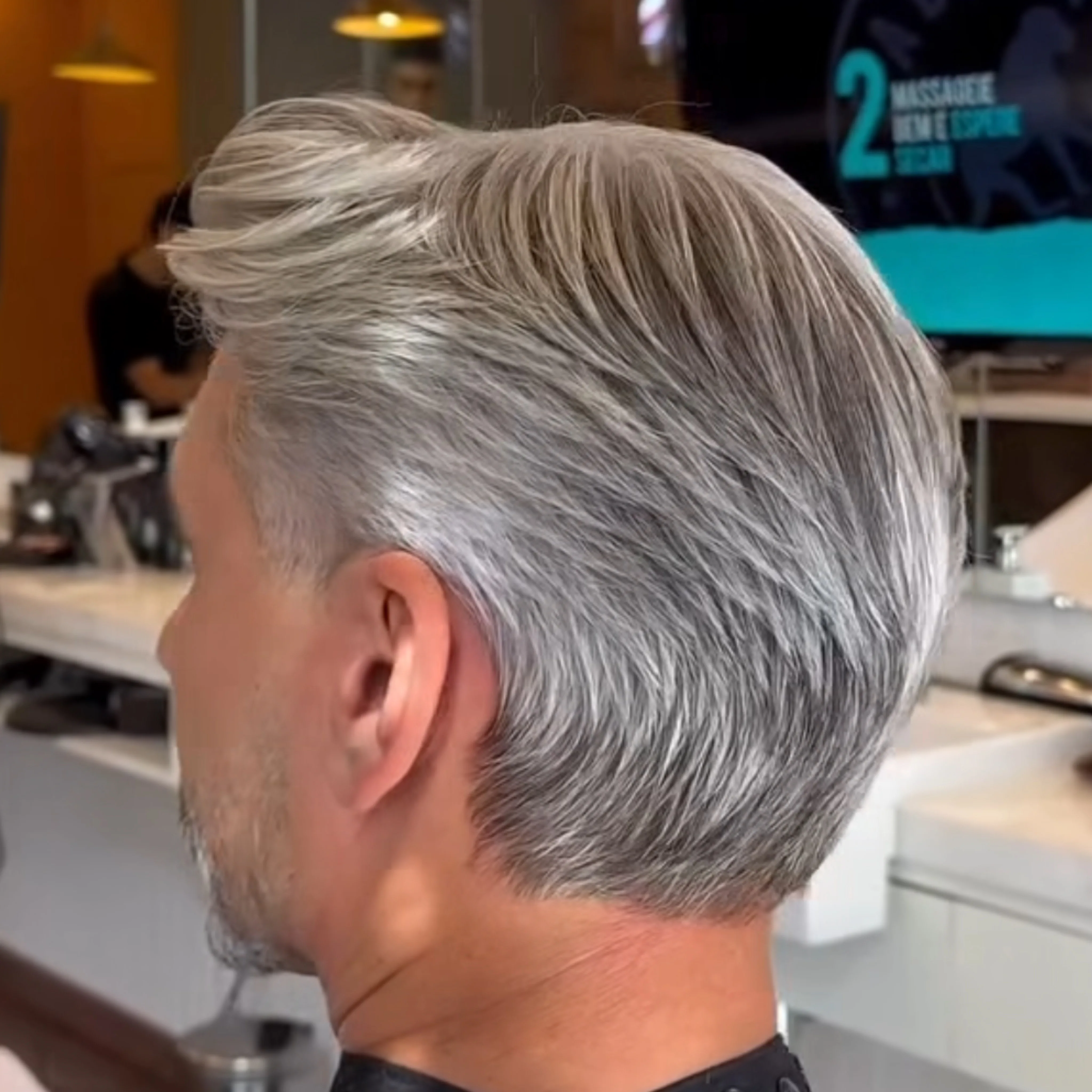 1B65 1B80 1B50 دائم 0.1 مللي متر رقيقة الجلد حقن نظام الذكور البشري الاصطناعية خصلات الشعر المستعار الرجال أرخص خط الشعر الطبيعي الشعر المستعار #2