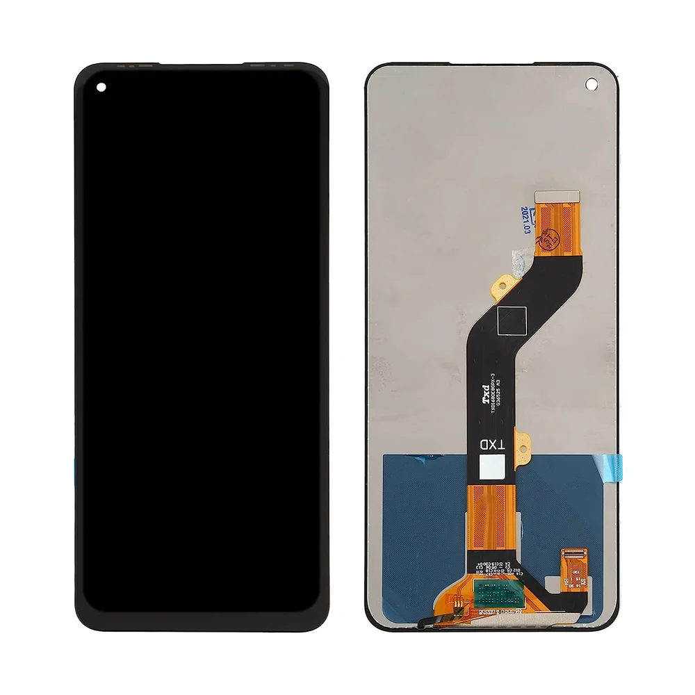 100% Tested Black 6.8 inch Full LCD Display Touch Screen Digitizer Assembly Panel Replacement For Tecno Spark 6 KE7 Global