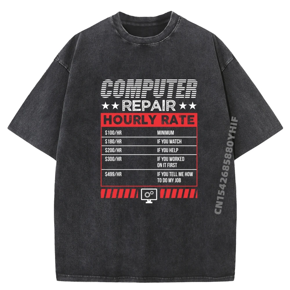 

Computer Nerds Computer Repair Hourly Rate Computer Builders Mens Designer Clothes Retro Washed T Shirt Man Vegan