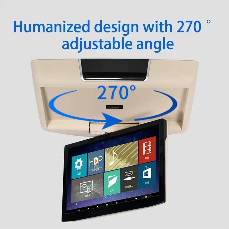 1920*1080 Android 12 Roof Ceiling Monitor For Benz V260 V260L V-class 15.6inch IPS Screen Multimedia Video Player Remote Control