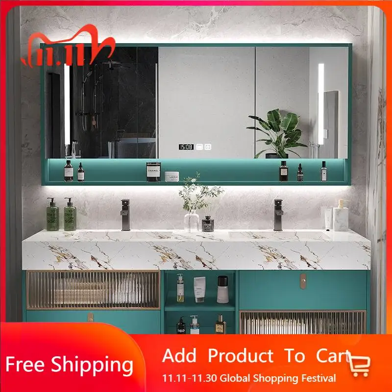 

Двойные встроенные шкафы для ванной комнаты, керамический светильник, роскошные шкафы для ванной комнаты, современная простая зеркальная напольная мебель Banyo Dolabi