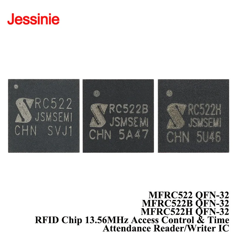 50pcs/1pc MFRC522 RC522 MFRC522B RC522B MFRC522H RC522H QFN32 RFID Chip 13.56MHz Access Control Time Attendance Reader/Writer IC