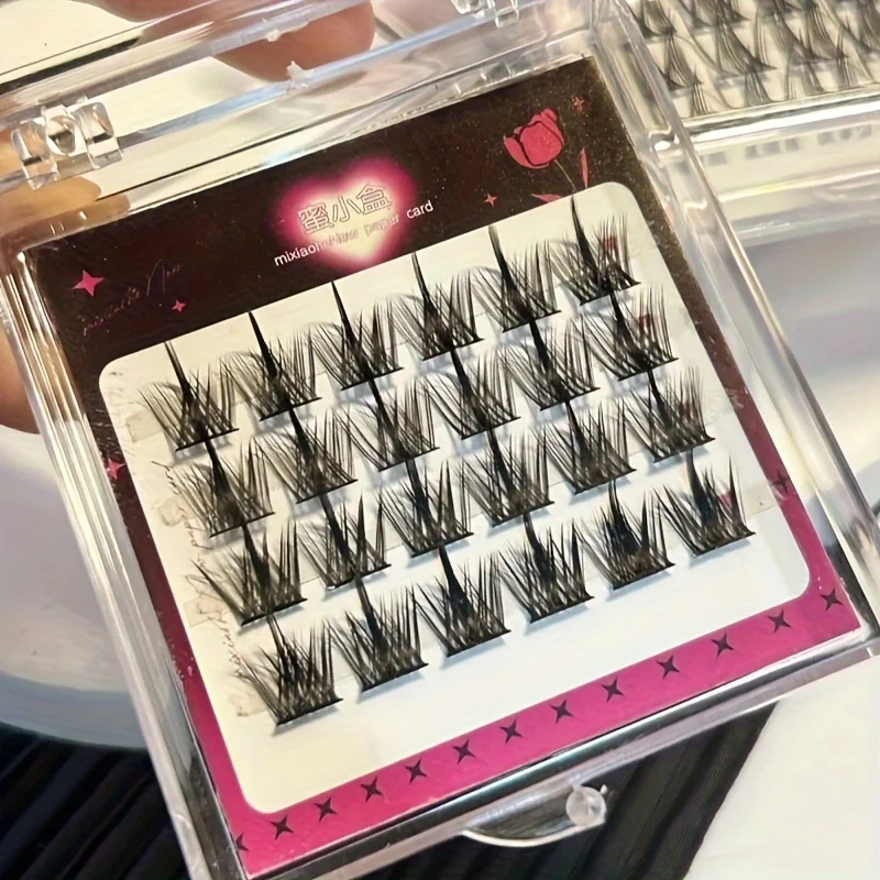 Mixiaohe 16Styles Korean Natural Cluster Lashes Mini Box Travel Pack C D Curl DIY Beginner Friendly Daily Photo Makeup view 6