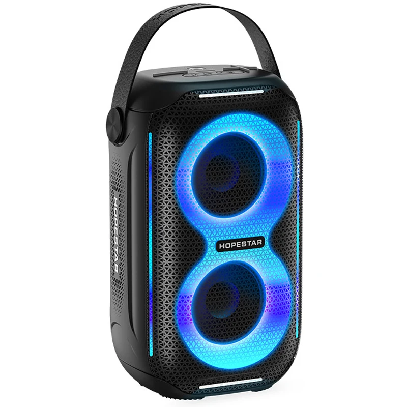 

HOPESTAR Party 200 Mini caixa de som Bluetooth Speaker Portable RGB Light Waterproof Column TWS Stereo Subwoofer Music Center TF