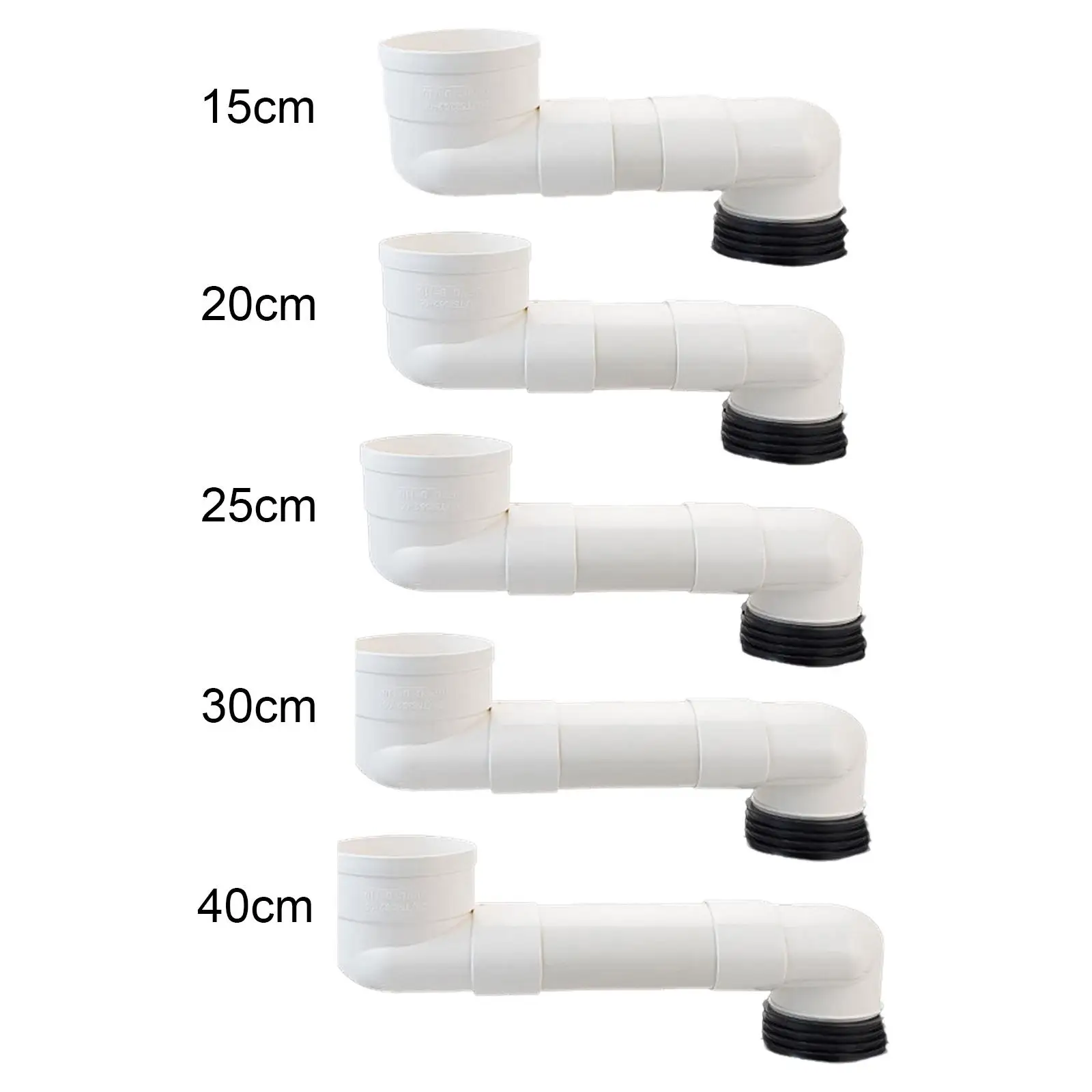 Flexible Offset Toilet Flange Extension Drain Tube PVC Extendable Pipe for Plumbing Tools and Bathroom Drainage