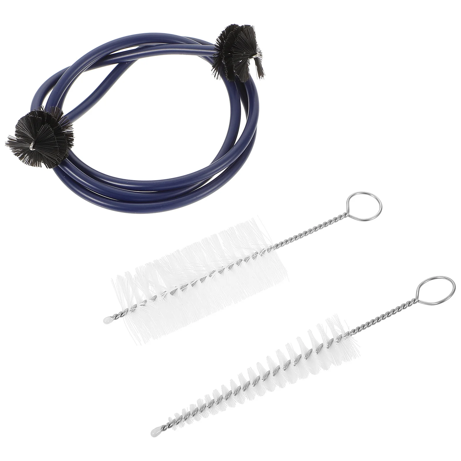 مجموعة واحدة من ملحقات البوق، فرشاة مدببة باللون الأزرق الداكن، مجموعة تنظيف البوق الصديقة للبيئة، فرشاة مدببة