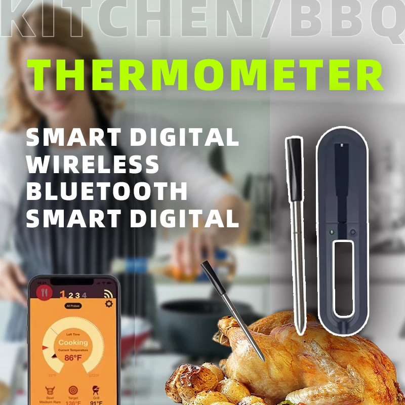 جديد ميزان حرارة اللحوم اللاسلكي الذكي الرقمي لفرن شواء شواء المدخن المشواة المطبخ بلوتوث شواء ملحق #2