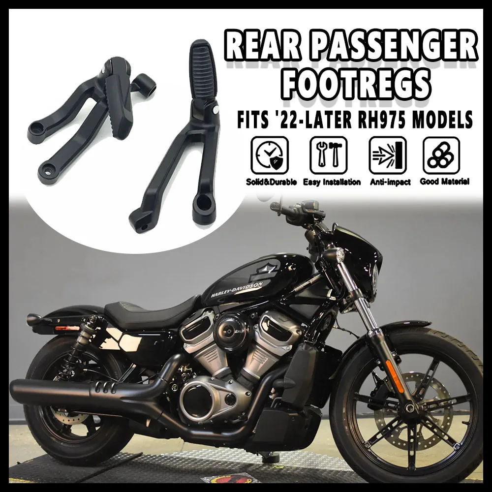 

For Harley Nightster 975 RH 975 Nightster RH975 2022-Up New Motorcycle Passenger Footpeg Foot Pedal Pegs Suppot Foot Rests Kit