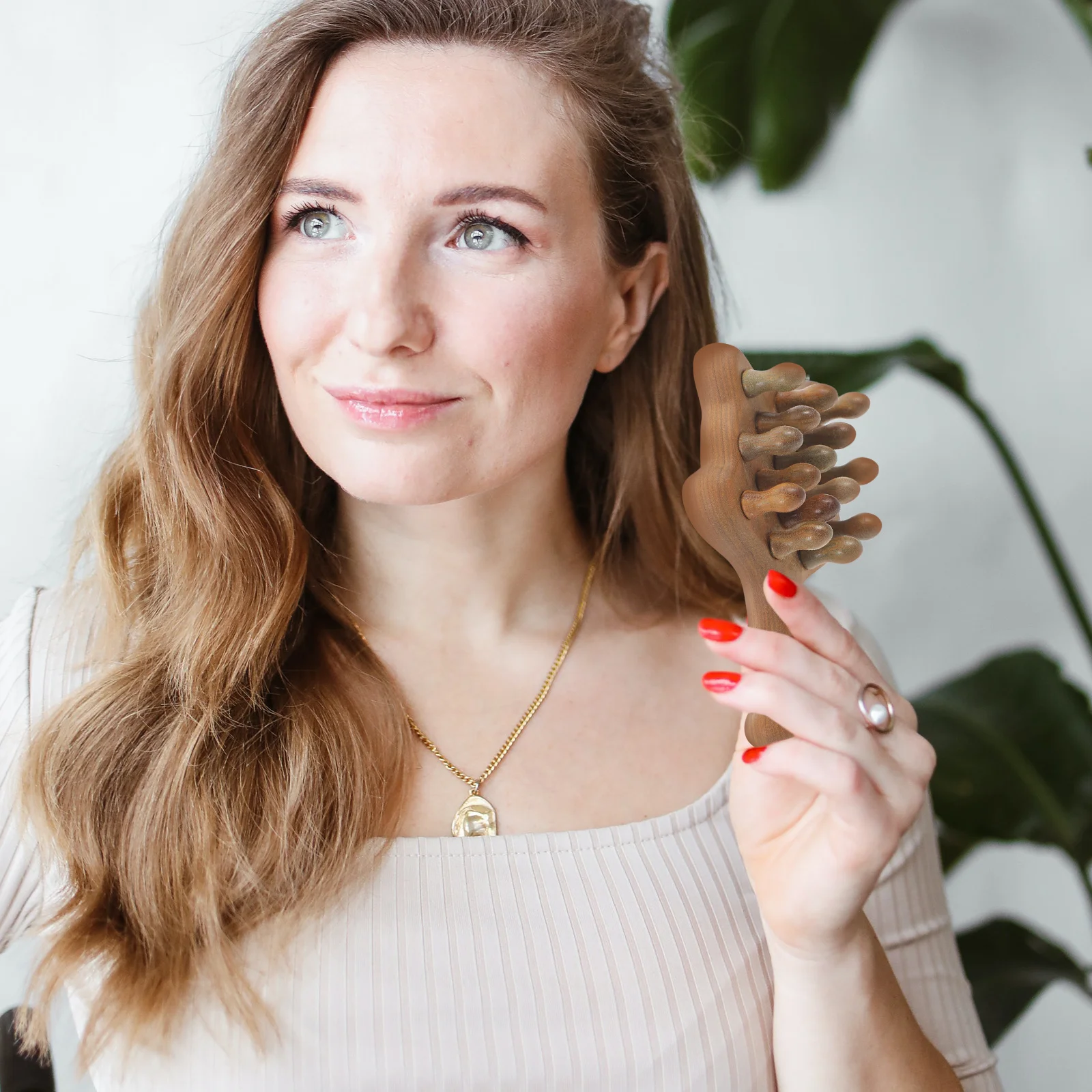 Peigne de Massage créatif en bois, masseur de cuir chevelu Durable, léger et Portable, outil de Massage des points d'acupuncture du corps, pratique et relaxant