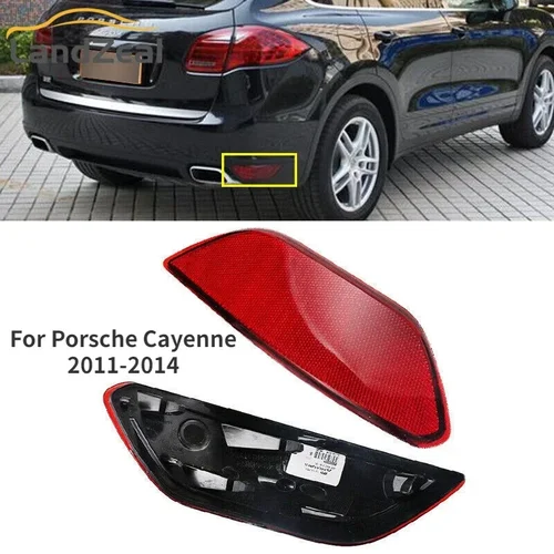 Reflector de lámpara de parachoques trasero rojo para Porsche Cayenne 95863110500, 95863110600, 2011, 2012, solo 1 izquierda/solo 1 derecha/1 par
