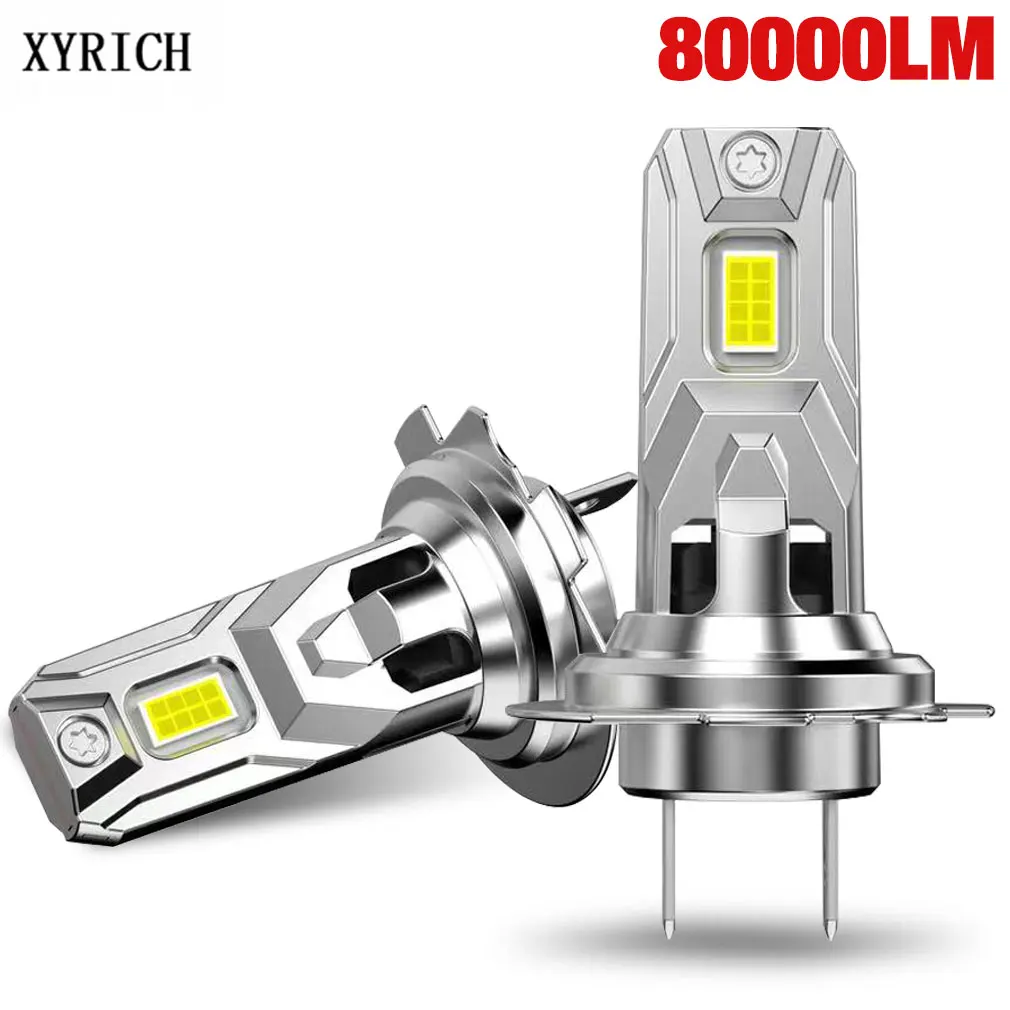 

80000LM H7 LED Mini Headlight Bulb Wireless 150W CSP H8 H11 9005 HB3 9006 HB4 Car Led Headlamp Turbo 12V 6500K