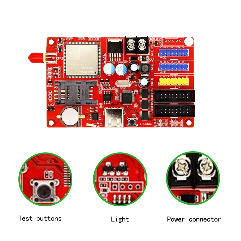 Air China 4GM4G04G54G8 cloud cluster GPRS remote 4G control card single and dual full-color LED display