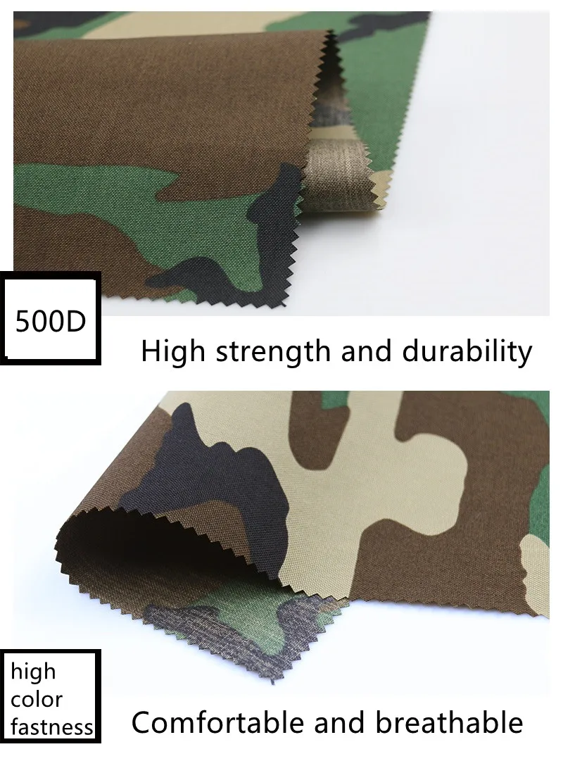 500D Nylon M81 Woodland Camouflage Fabric US Military Uniform DIY Cloth PU Coating Waterproof