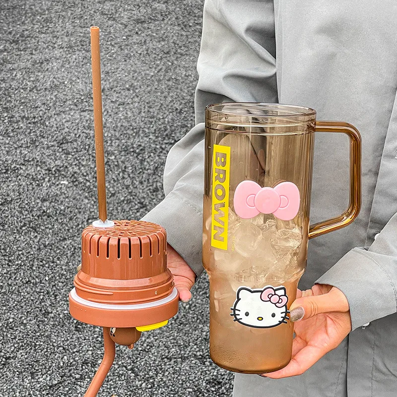 Brown Bear Line friends Cute Cartoon 1200ML Large Capacity Water Cup Kawaii Periphery Lovely Tabletop Decoration Holiday Gifts