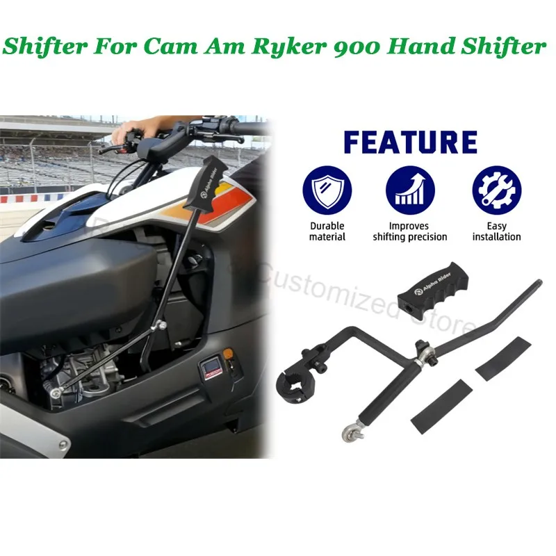 Para Can-Am Ryker 600 900 2019-25, Kit de Montagem de Câmbio T-rex com Manopla de Câmbio Billet e Função de Avançar e Recuar