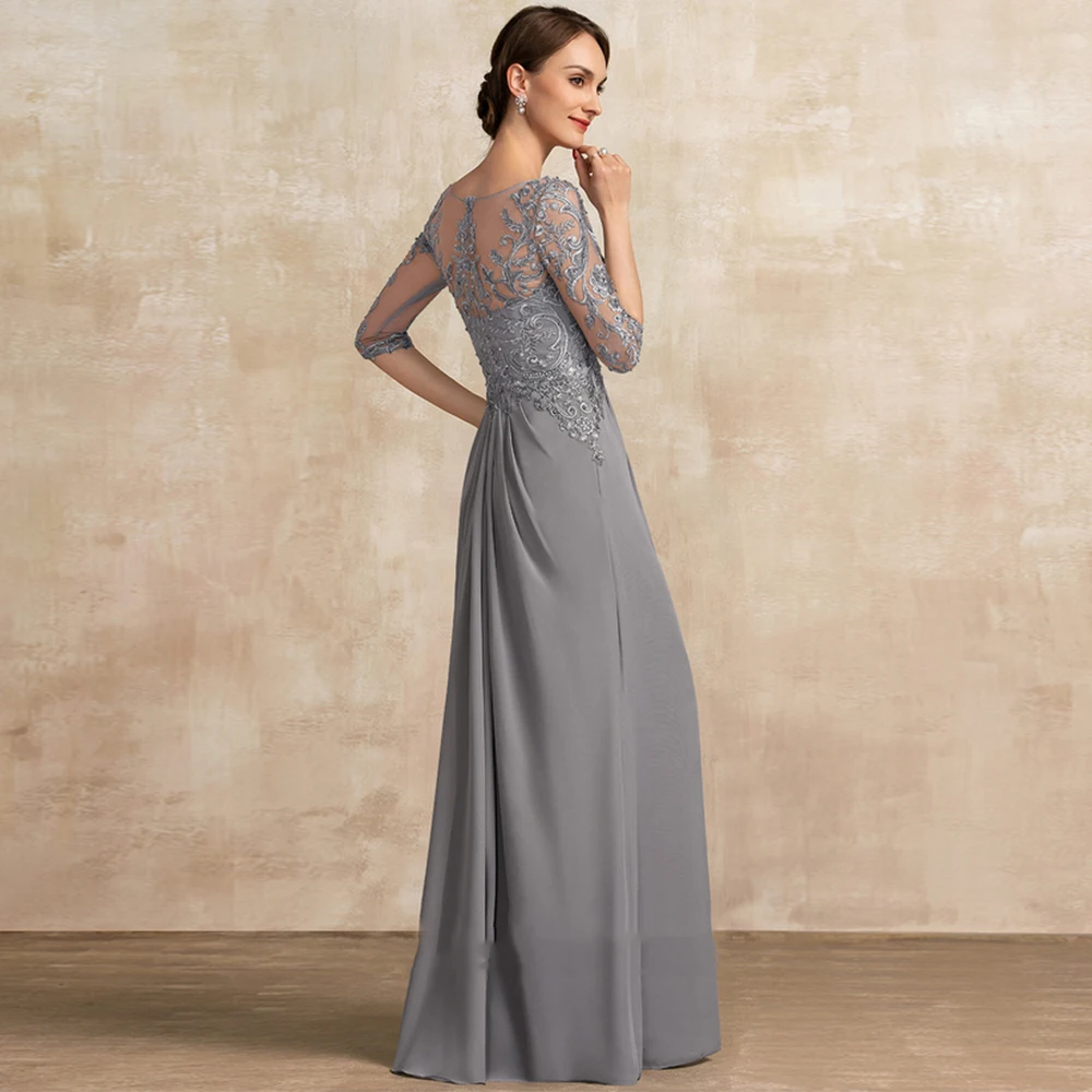 Robes De plage simples pour mère De mariée, manches 3/4, robes De soirée De mariage pour femmes, nouvelle collection été 2025, Robe De plage en mousseline De soie