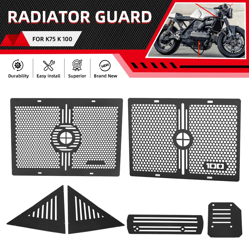 

Aluminum Motorcycle Accessories For BMW K75 K100 Kserie K1100 Cafe Racer K75/100 Radiator Grille Cover Guard Protection Protetor