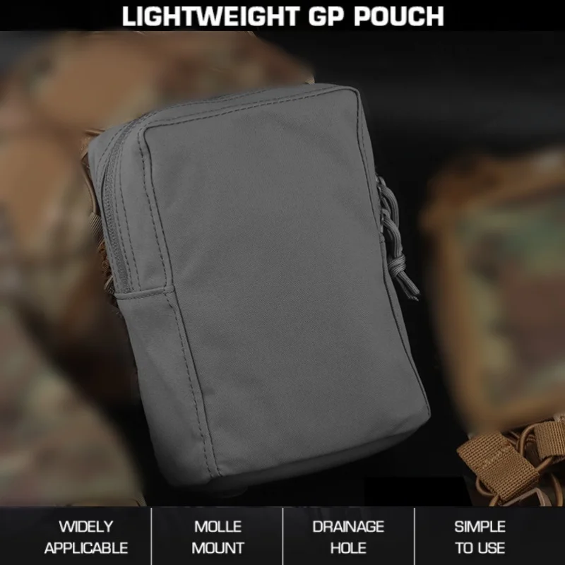 

Lightweight GP Pouch | MOLLE Compatible Utility Bag | For Tactical Wilderness Adventure Accessories