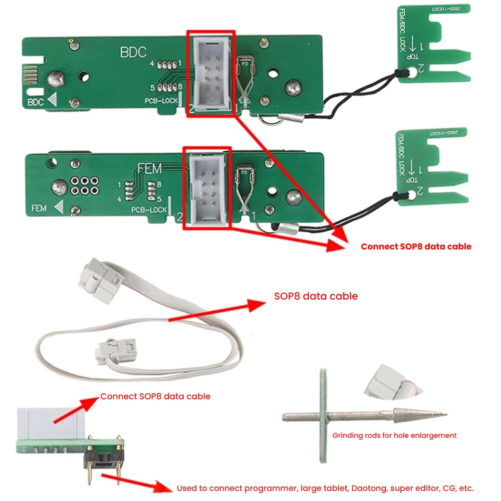 Yanhua FEM BDC Special Programming Clip No Need Remove for 95128/95256 Chip work with ACDP/CGDI Prog/VVDI/Launch X431