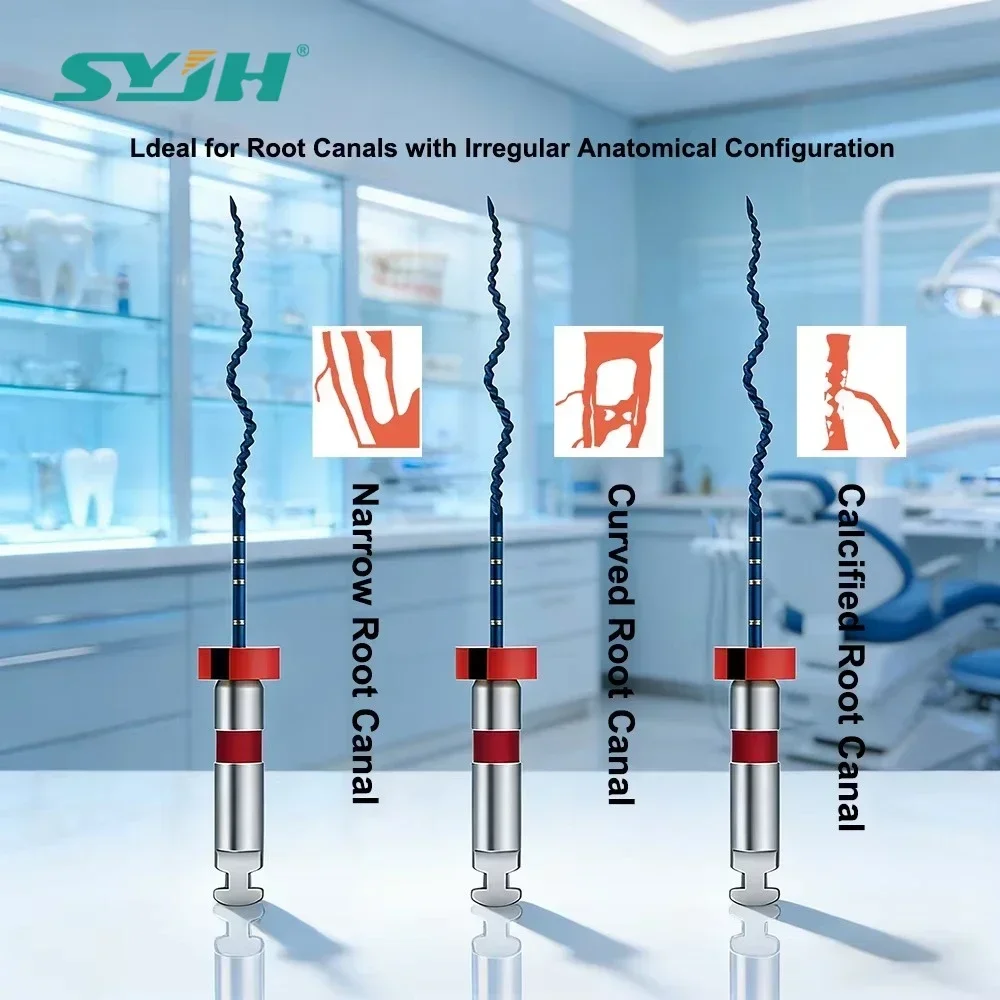 SYJH 30Pcs Dental NiTi Endodontic FC Files for Root Canal Preparation & Final Cleaning Endodontic Treatment Dental Clinic Use
