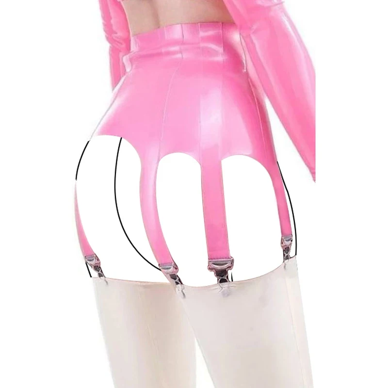 Sexy Latex Garter Belt for Panties Stocking Custom Made (no shorts)