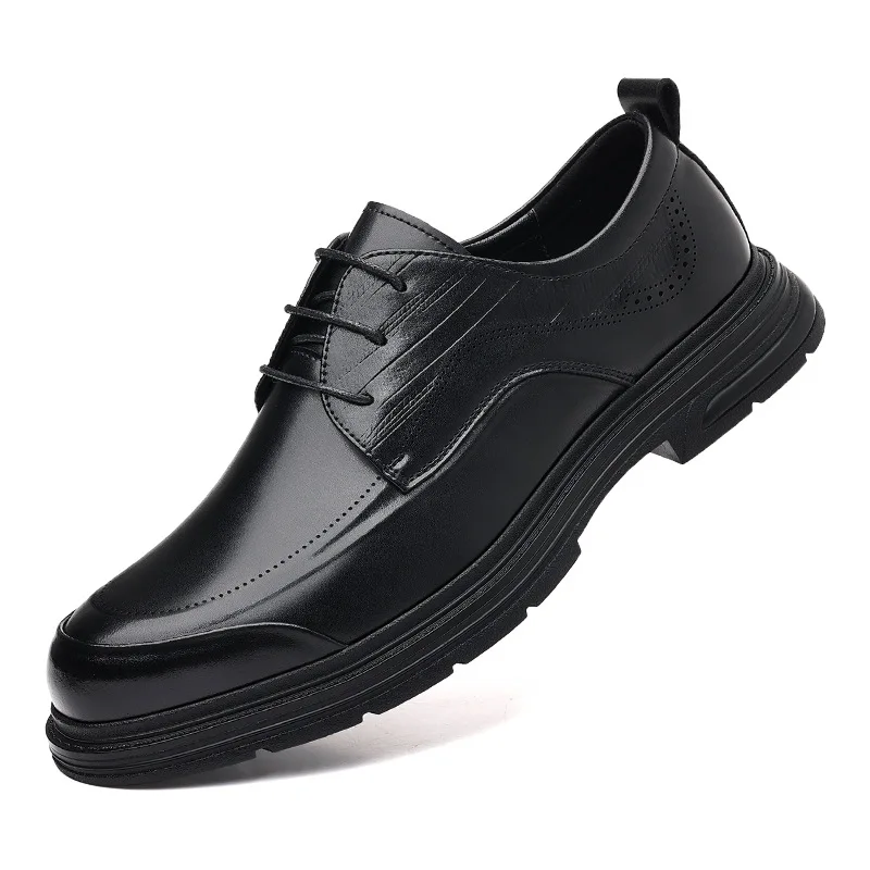 

Формальные кожаные туфли в британском стиле ретро для мужчин, осенние новые дизайнерские модельные туфли на платформе, мужские модные кружевные офисные туфли для мужчин