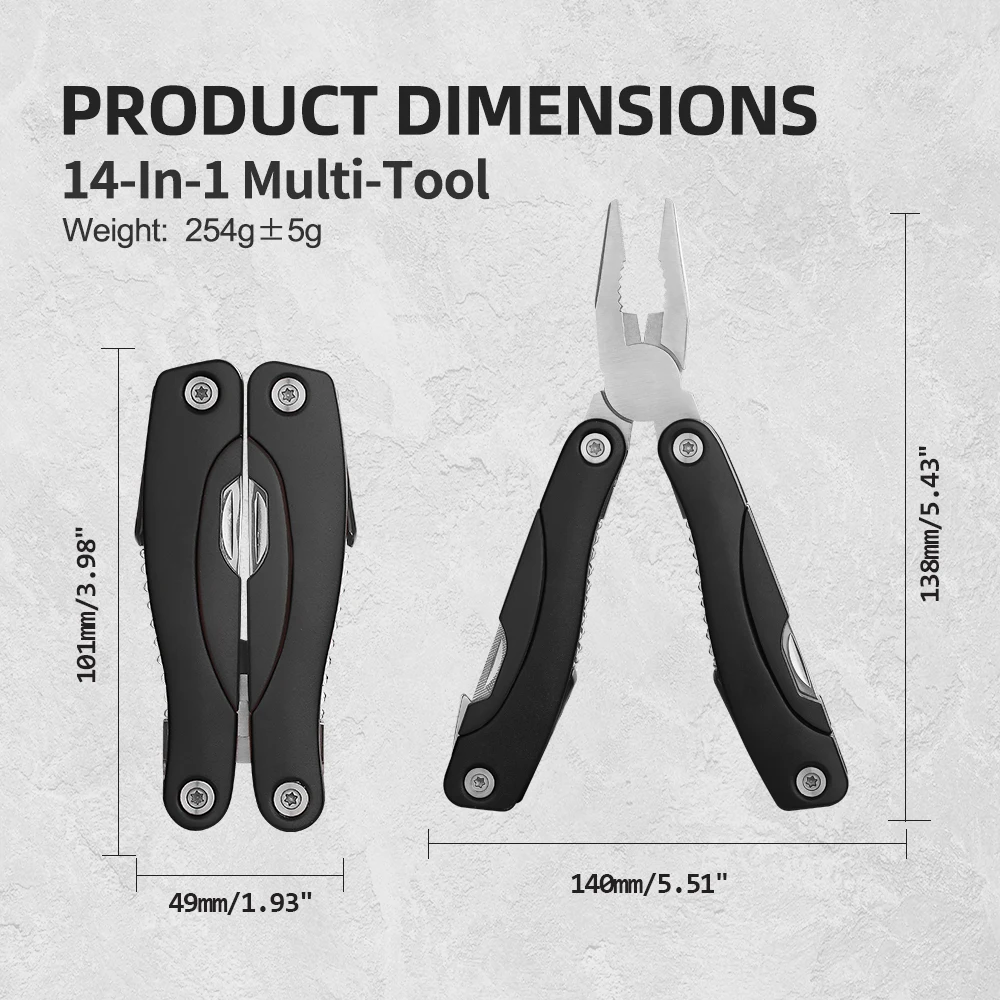 Multitool Pliers Pocket Knife, Bottle Opener, Screwdriver with Nylon Sheath ，Apply to Survival,Camping, Hunting and Hiking