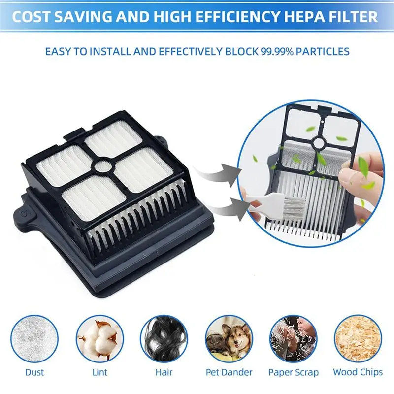 B84B-6PCS Replacements Parts For Tineco Floor One S7 Flashdry Wet Dry Vacuum Cleaner Accessories Roller Brush Hepa Filter