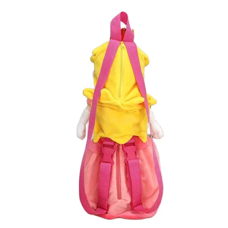 Super Mario Bros. Wonder Princess Peach Backbag Stuffed Animal , Odyssey Cartoon Game Character Backpack Plush Toy Knapsack Bag